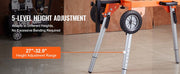 Bild in Galerie-Viewer laden, SucceBuy Miter Saw Stand with Tabletop and Wheels 330lbs Steel Collapsible Rolling Stand for Miter Saw Adjustable Height  Length
