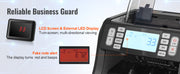 Load image into Gallery viewer, Amocart 1200 Pcs/Min Money Counter Business Cash Register Bill Counterfeit Bill Detector by UV/MG/IR/DD Function for Bank Store

