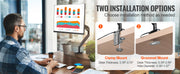 Charger l'image dans la visionneuse de galerie, Amocart Single/ Dual/ Triple Monitor Mount for Screens Gas Spring Monitor Arm Desk Mount with C-Clamp and Grommet Mounting Base
