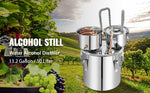 Amocart 50L Alcohol Water Distiller Bottle Moonshine Equipment Stainless Steel Brewing Machine for Whisky Wine Beer Dispenser