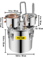 Load image into Gallery viewer, 12L 20L 30L 50L Alcohol Brewing Distiller DIY Moonshine Apparatus Stainless Steel Still Whisky Beer Brandy Home Use
