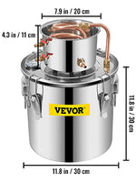 Amocart 3 5 8 13 Gal Alcohol Still Stainless Steel Alcohol Distiller Copper Tube Home Brewing Kit for DIY Whisky Wine