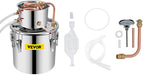 Amocart 3 5 8 13 Gal Alcohol Still Stainless Steel Alcohol Distiller Copper Tube Home Brewing Kit for DIY Whisky Wine