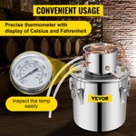 Amocart Moonshine Distiller Alcohol Still 12/19/30L DIY Home Wine Brandy Whiskey Distillery Kit Essential Oil Brewing Equipment