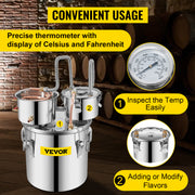 Load image into Gallery viewer, Amocart 20L 30L Water Alcohol Brewing Distiller DIY Moonshine Apparatus Stainless Steel Still Whisky Beer Brandy Home Appliance
