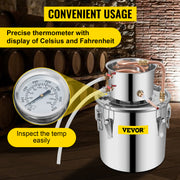 Load image into Gallery viewer, SucceBuy 3 5 8 13 Gal Alcohol Still Stainless Steel Alcohol Distiller Copper Tube Home Brewing Kit for DIY Whisky Wine
