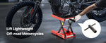 Amocart 1200lbs Motorcycle Lift Wide Deck Motorcycle Scissor Jack Heavy Duty Steel Bike Repair Center Stand for ATV, Dirt Bikes