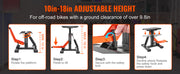 Bild in Galerie-Viewer laden, Amocart 440lb Motorcycle Jack Lift Stand Dirt Bike Lift Stand Hydraulic Lift Operation Adjustable Height Hoist Table for Repair
