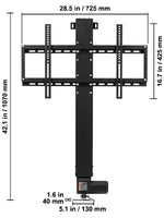 Amocart Remote TV Lift Motorized Cabinet TV Mount Bracket Electirc Actuator Lift Column DC Motor Height Adjustable Plasma LCD