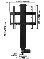 Amocart Remote TV Lift Motorized Cabinet TV Mount Bracket Electirc Actuator Lift Column DC Motor Height Adjustable Plasma LCD