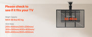 Charger l'image dans la visionneuse de galerie, SucceBuy Motorized TV Wall Mount for 32 to 55/65/70 Inch Adjustable TV Mount Bracket w/ Max VESA 24 x 16/24 in Up to 88-132 lbs
