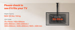 Amocart Motorized TV Wall Mount for 32 to 55/65/70 Inch Adjustable TV Mount Bracket w/ Max VESA 24 x 16/24 in Up to 88-132 lbs