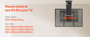 Charger l'image dans la visionneuse de galerie, SucceBuy Motorized TV Wall Mount for 32 to 55/65/70 Inch Adjustable TV Mount Bracket w/ Max VESA 24 x 16/24 in Up to 88-132 lbs
