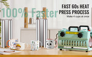 Charger l'image dans la visionneuse de galerie, SucceBuy Tumbler Heat Press Machine 2 Station Heaters 11-30oz Mug Press Tumbler Press Sublimation Tumblers Cups and Mug 19.6lbs

