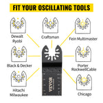 Amocart 100PCS Oscillating Saw Blades Quick Release Multitool Blades Kit HCS Tool Blades Cut Cutter for Wood Plastic Metal Nail