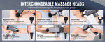 Amocart Massage Gun Deep Tissue Percussion Muscle Massager for Athletes w/ 8 Speed Levels 6 Massage Heads 16V 2500mAh Batteries
