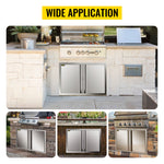 Amocart Stainless Steel BBQ Cabinet Access Door W/ Recessed Handle for Indoor/Outdoor Kitchen BBQ Island Kitchen Sink Fireplace