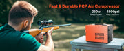 Load image into Gallery viewer, Amocart PCP Air Compressor 4500PSI/30Mpa Portable w/ Built-in Converter &amp; Fan Cooling System DC12V/AC120V Manual-Stop Air Rifle
