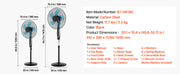 Load image into Gallery viewer, Amocart 7in/9in/18in Pedestal Fan with DC Motor Remote Control 9/12 Speeds &amp; 3/4 Modes Adjustable Height for Home Living Room
