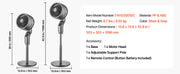Load image into Gallery viewer, Amocart 7in/9in/18in Pedestal Fan with DC Motor Remote Control 9/12 Speeds &amp; 3/4 Modes Adjustable Height for Home Living Room
