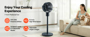 Load image into Gallery viewer, Amocart 7in/9in/18in Pedestal Fan with DC Motor Remote Control 9/12 Speeds &amp; 3/4 Modes Adjustable Height for Home Living Room
