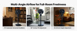 Amocart 7in/9in/18in Pedestal Fan with DC Motor Remote Control 9/12 Speeds & 3/4 Modes Adjustable Height for Home Living Room