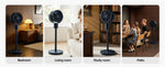 Amocart 7in/9in/18in Pedestal Fan with DC Motor Remote Control 9/12 Speeds & 3/4 Modes Adjustable Height for Home Living Room
