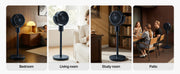 Load image into Gallery viewer, Amocart 7in/9in/18in Pedestal Fan with DC Motor Remote Control 9/12 Speeds &amp; 3/4 Modes Adjustable Height for Home Living Room

