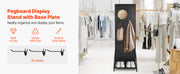 Bild in Galerie-Viewer laden, Amocart Standing Pegboard Display with Casters &amp; 30 Hooks Thickened Steel Peg Board Panel for Retail Store Jewelry Shop
