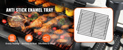 Bild in Galerie-Viewer laden, Amocart Portable Charcoal Grill Propane Gas Grills with Cover and Cart Heavy Duty Iron BBQ Grill for Outdoor Cooking Barbecue
