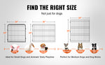 Amocart Dog Playpen 8 Pcs 24x24in Panels Foldable Metal Pet Exercise Pen Dog Fence Indoor Outdoor Pen with Door for Dogs, Cats
