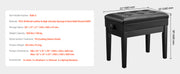 Load image into Gallery viewer, SucceBuy Piano Use Chair, Piano Bench with High-Density Padded Cushion &amp; Storage Compartment Wooden Piano Bookcase Stool Seat
