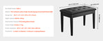 Amocart Piano Use Chair, Piano Bench with High-Density Padded Cushion & Storage Compartment Wooden Piano Bookcase Stool Seat