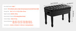 Amocart Piano Use Chair, Piano Bench with High-Density Padded Cushion & Storage Compartment Wooden Piano Bookcase Stool Seat
