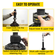 Load image into Gallery viewer, Amocart Carrier &amp; Pinion Bearing Puller Compatible with Dana 30,40,50,60,70, 80, Ford 9/10.25" Tool with 3 45# Steel Clamshells
