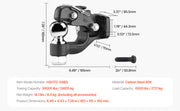 Charger l'image dans la visionneuse de galerie, Amocart 20000/30000Lbs Pintle Hook Trailer Receiver Hooks Combination 2-5/16in Hitch Ball fits 2.5-3in Lunette Ring for Truck

