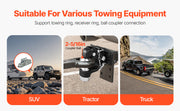 Charger l'image dans la visionneuse de galerie, Amocart 20000/30000Lbs Pintle Hook Trailer Receiver Hooks Combination 2-5/16in Hitch Ball fits 2.5-3in Lunette Ring for Truck
