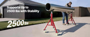 Load image into Gallery viewer, SucceBuy Pipe Holding Stand Folding Tripod Jack 3 Types Heights 12in Pipeworking Supporting Clamped Tool with Roller Head
