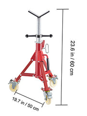 Load image into Gallery viewer, Amocart Pipe Holding Stand Folding Tripod Jack 3 Types Heights 12in Pipeworking Supporting Clamped Tool with Roller Head
