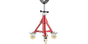 Load image into Gallery viewer, Amocart Pipe Holding Stand Folding Tripod Jack 3 Types Heights 12in Pipeworking Supporting Clamped Tool with Roller Head
