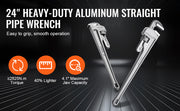 Load image into Gallery viewer, Amocart Pipe Wrench Aluminum Straight Pipe Wrench Adjustable Plumbing Wrench High Strength Jaw &amp; Ergonomic Handle Automotive
