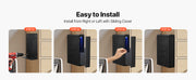 Bild in Galerie-Viewer laden, Amocart Gun Safe Slider Handgun Safe Fingerprint/Password/Key 3-Way Quick Access Case Box with LED for Nightstand Bedside Desk
