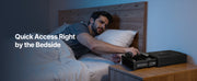 Bild in Galerie-Viewer laden, Amocart Gun Safe Slider Handgun Safe Fingerprint/Password/Key 3-Way Quick Access Case Box with LED for Nightstand Bedside Desk
