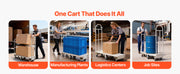 Bild in Galerie-Viewer laden, SucceBuy 2000LBS U-Boat Platform Truck Dolly Steel Utility Cart with Detachable Handles Industrial Hand Push Truck for Warehouse

