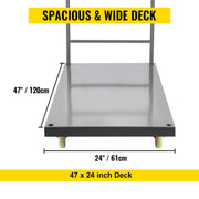 Charger l'image dans la visionneuse de galerie, Amocart Platform Truck 2000lbs Capacity Steel flatbed Tool Cart 47" x 24" x 32" Flat Dolly Hand Trucks with 5" Nylon Casters
