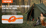Amocart 220ft Dual-Weave Polyester Rope 48-Strand Outdoor Accessories Emergency Cord for Camping Swinging Rappelling Rescue