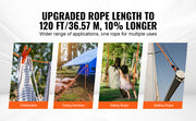 Load image into Gallery viewer, Amocart 120ft Dual-Weave Polyester Cord 3/8 1/2in 48-Strand Multi-Use Rope for Arborist Activities Outdoor Adventures Versatile
