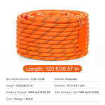 SucceBuy 120ft Dual-Weave Polyester Cord 3/8 1/2 inch 48-Strand Multi-Use Rope Arborist Activities Outdoor Adventures Versatile