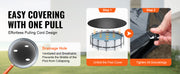 Load image into Gallery viewer, Amocart 18/15Ft Round Pool Cover Solar Covers for Above Ground Pools Safety Pool Cover with Drawstring Design Black
