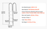 SucceBuy Swimming Pool Ladder Double Handrails Stairs with Non-slip Heavy Duty Steps for 48-54 In Inground & Above-ground Pools